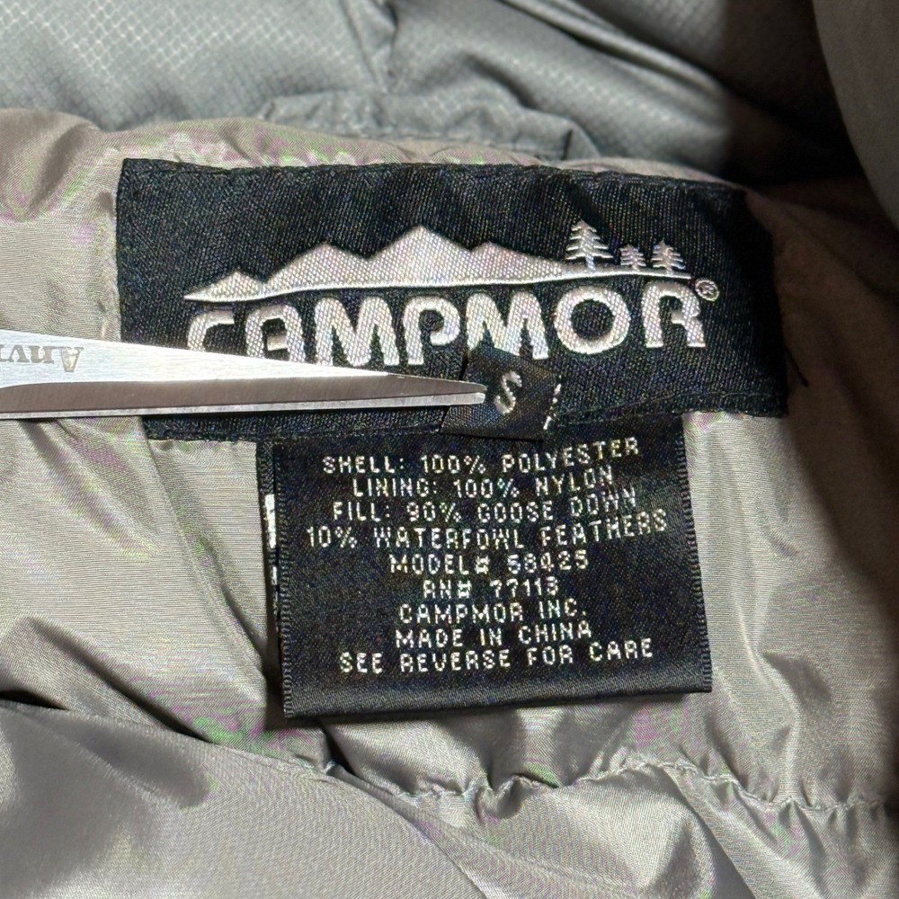 Campmor Puffer Jacket S Gray Goose Down Ripstop Winter Coat 58425 Men's Small - Picture 7 of 10